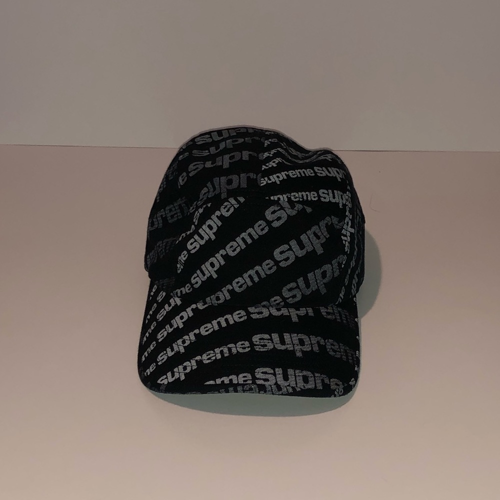 Black Supreme logo hat
